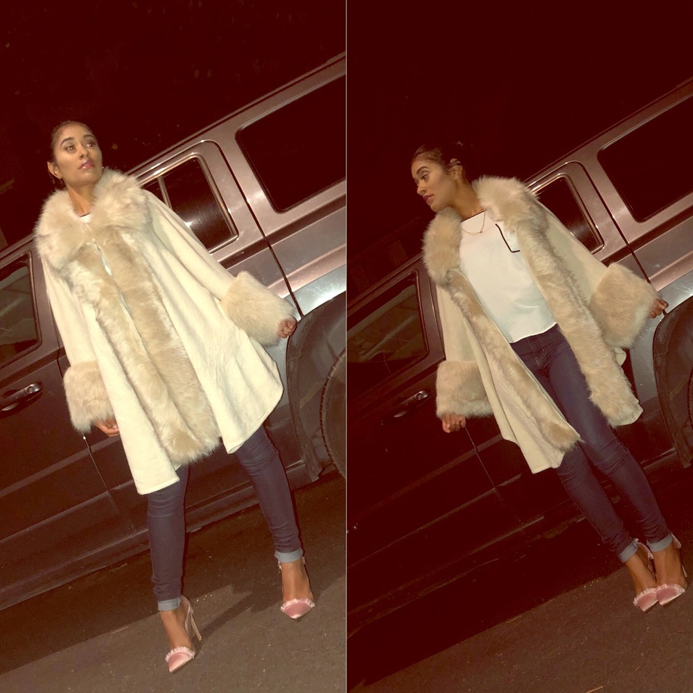 Faux Fur Poncho